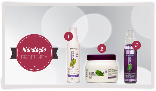 Hidratação em 3 passos com Biolage Hydrathérapie da Matrix