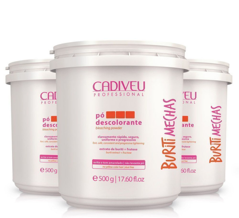 Cadiveu Buriti Mechas Kit Descoloração Salão Profissional (3x500g)