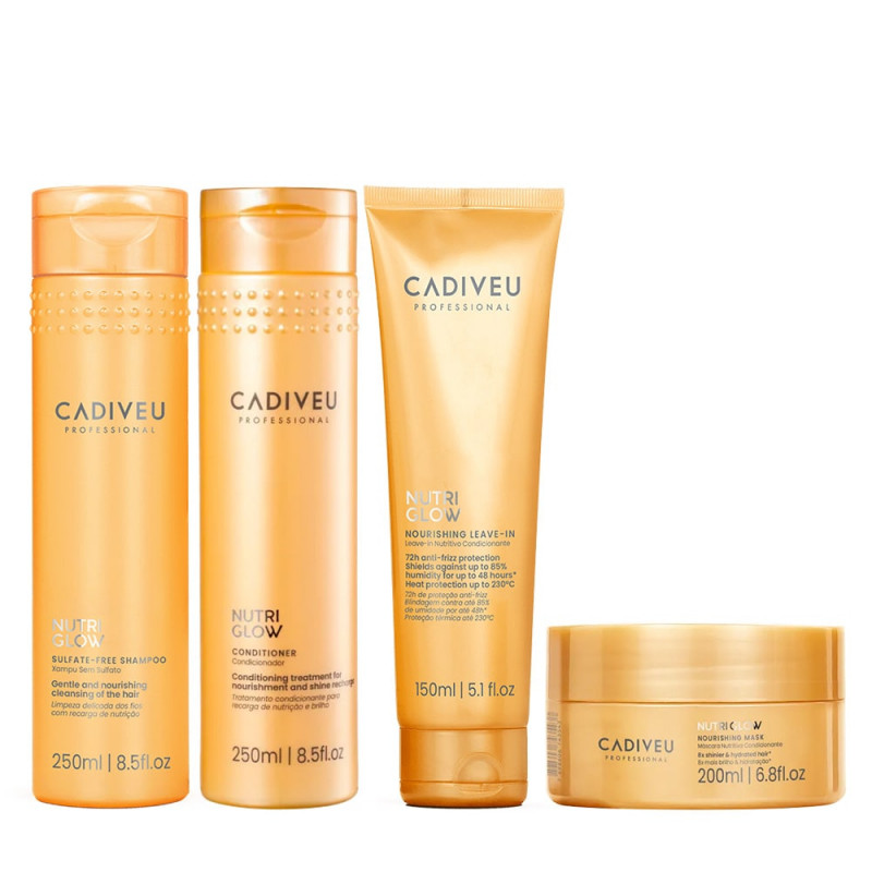 Cadiveu Professional Nutri Glow Kit Shampoo Condicionador Leave-in e Máscara