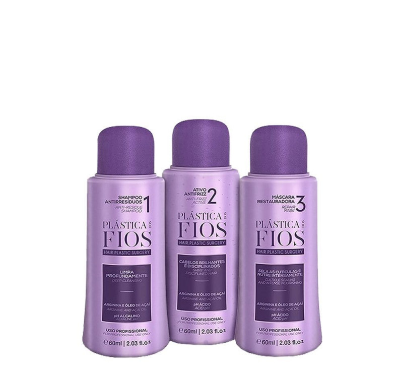 Cadiveu Plástica dos Fios Selagem Térmica Kit Escova Progressiva Unidose (3x60ml)