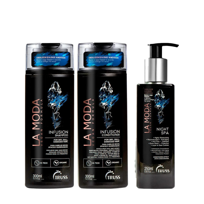 Truss La Moda Infusion Kit Shampoo Condicionador e Night Spa