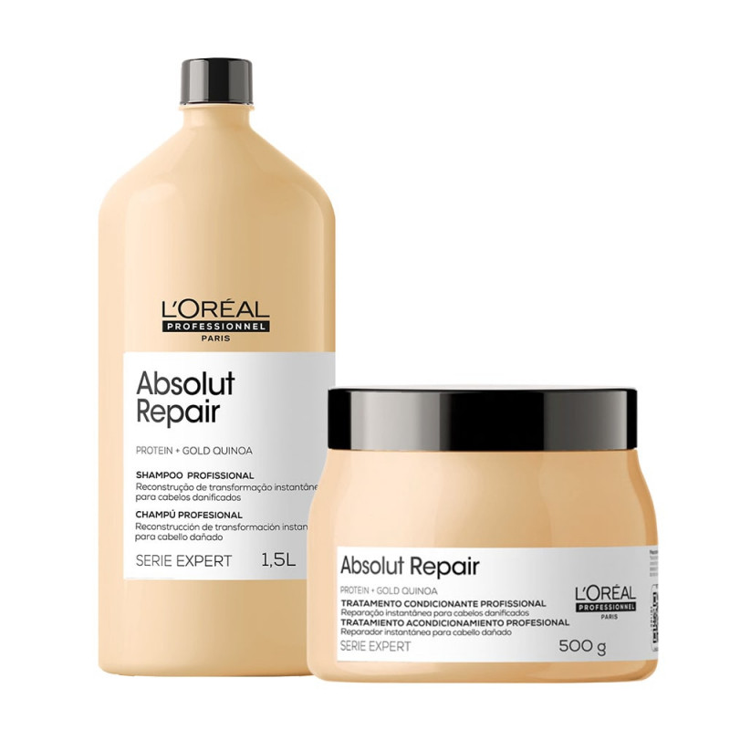 L'Oréal Absolut Repair Gold Quinoa Kit Cuidados Profissional (2 produtos)