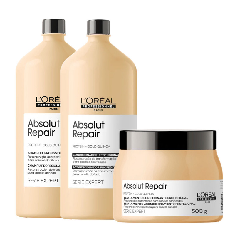L'Oréal Absolut Repair Gold Quinoa Kit Tratamento Profissional (3 produtos) 
