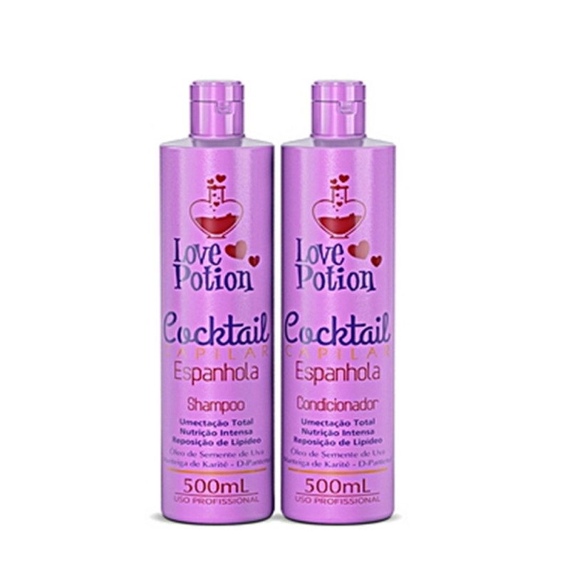 Love Potion Cocktail Capilar Espanhola Kit Shampoo e Condicionador (2x500ml) 