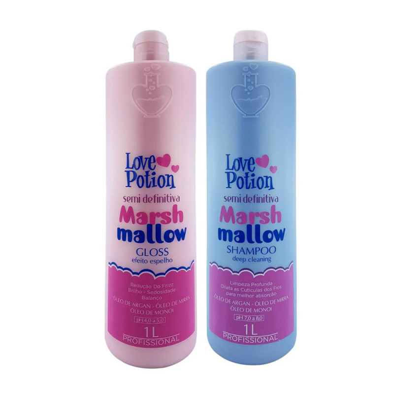 Love Potion Marshmallow Kit Escova Semi Definitiva (2x1L)