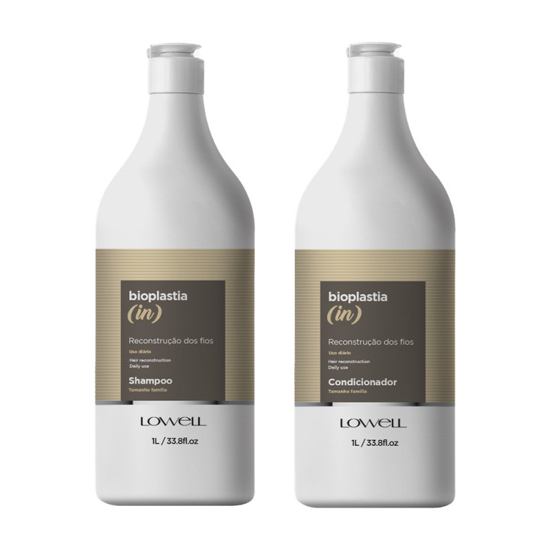 Lowell Bioplastia In Kit Shampoo e Condicionador Profissional 