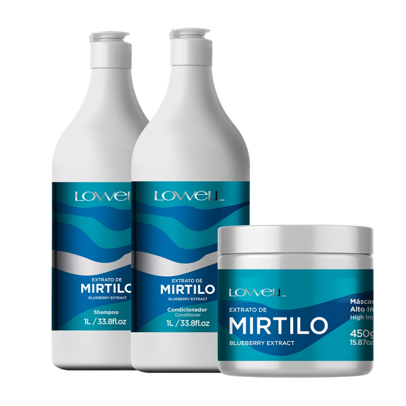 Lowell Extrato de Mirtilo Kit Tratamento Completo Profissional (3 produtos)
