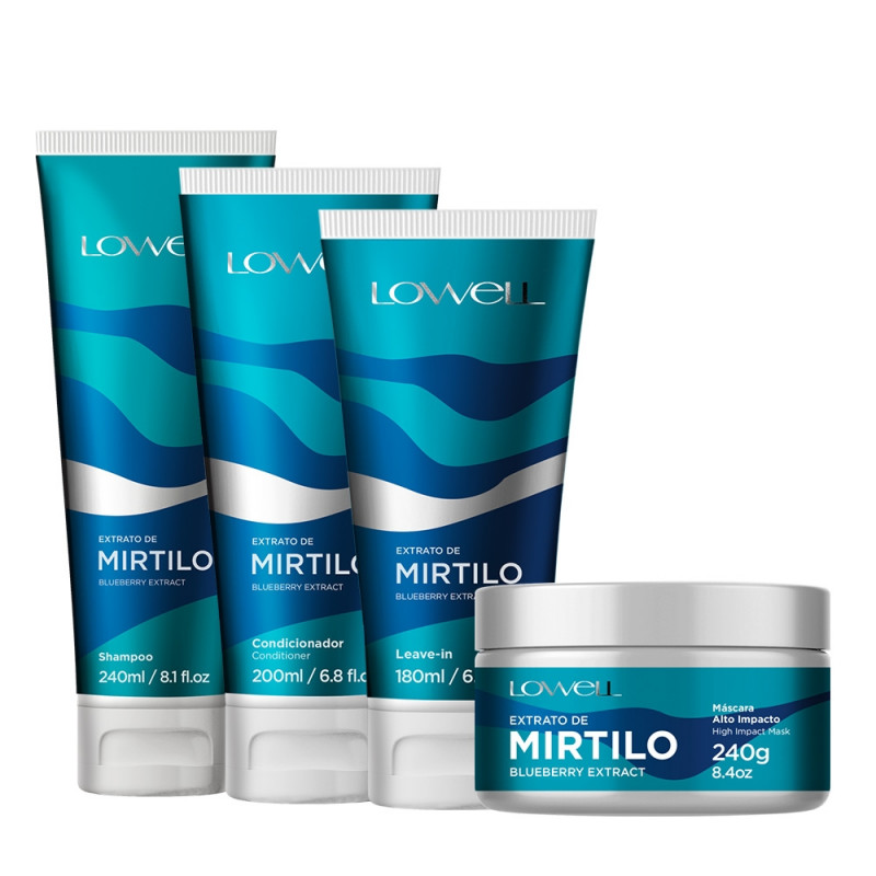 Lowell Extrato de Mirtilo Kit Tratamento Completo (4 produtos)