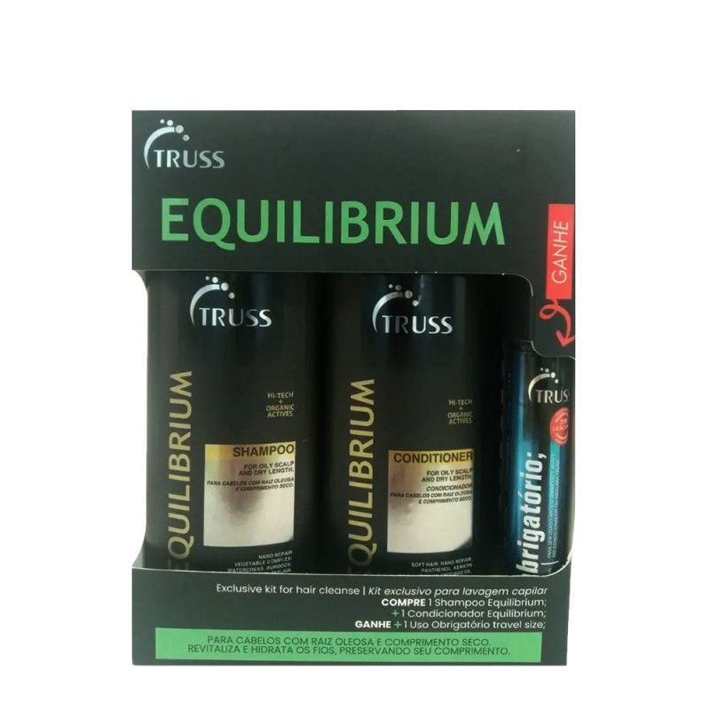 Truss Equilibrium Kit Shampoo e Condicionador (Grátis Mini Uso Obrigatório 30ml)