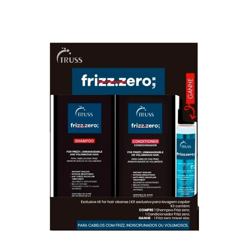 Truss Frizz Zero Kit Shampoo e Condicionador (Grátis Mini Frizz Zero 30ml)