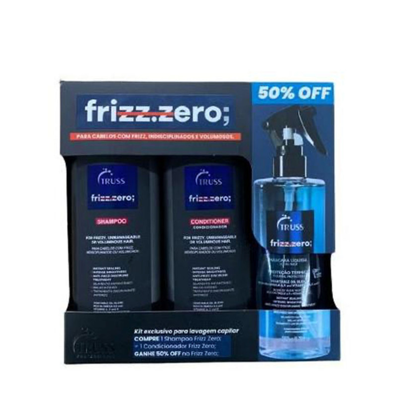 Truss Frizz Zero Kit Shampoo Condicionador e Frizz Zero