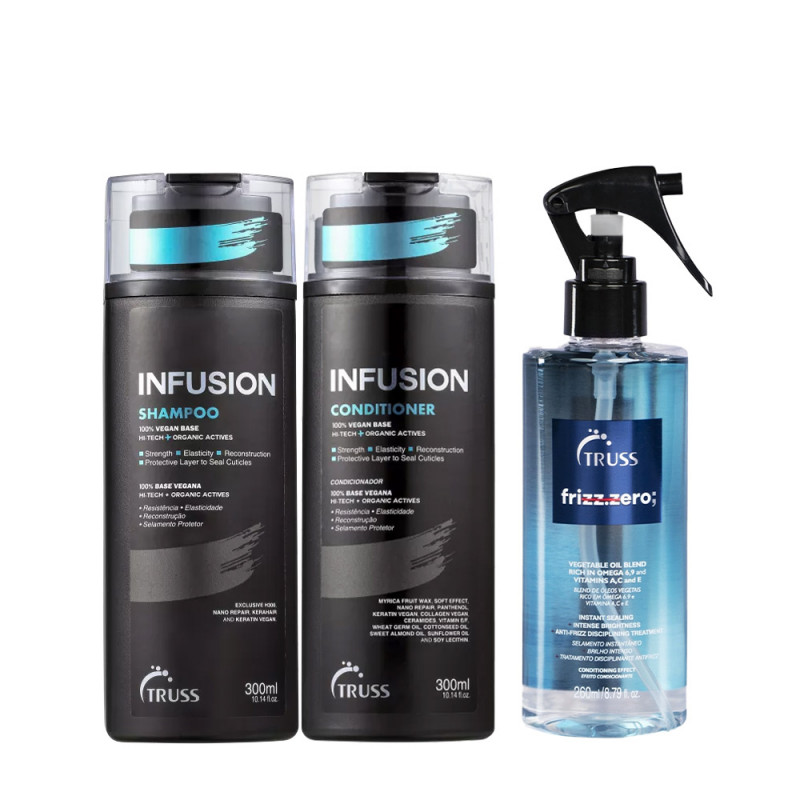 Truss Kit Infusion Shampoo e Condicionador 300ml + Frizz Zero 260ml 