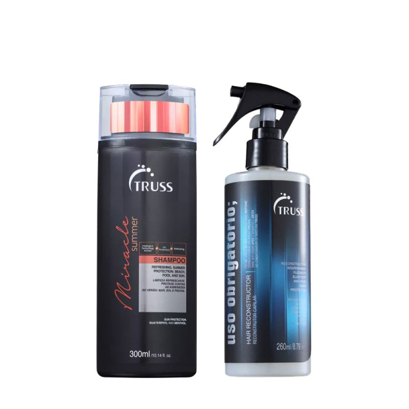 Truss Kit Miracle Summer Shampoo 300ml + Uso Reconstrutor 260ml