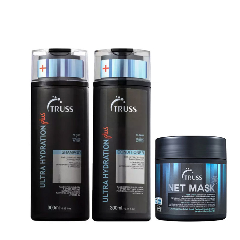 Truss Kit Ultra Hydration Plus Shampoo e Condicionador 300ml + Net Mask 550g