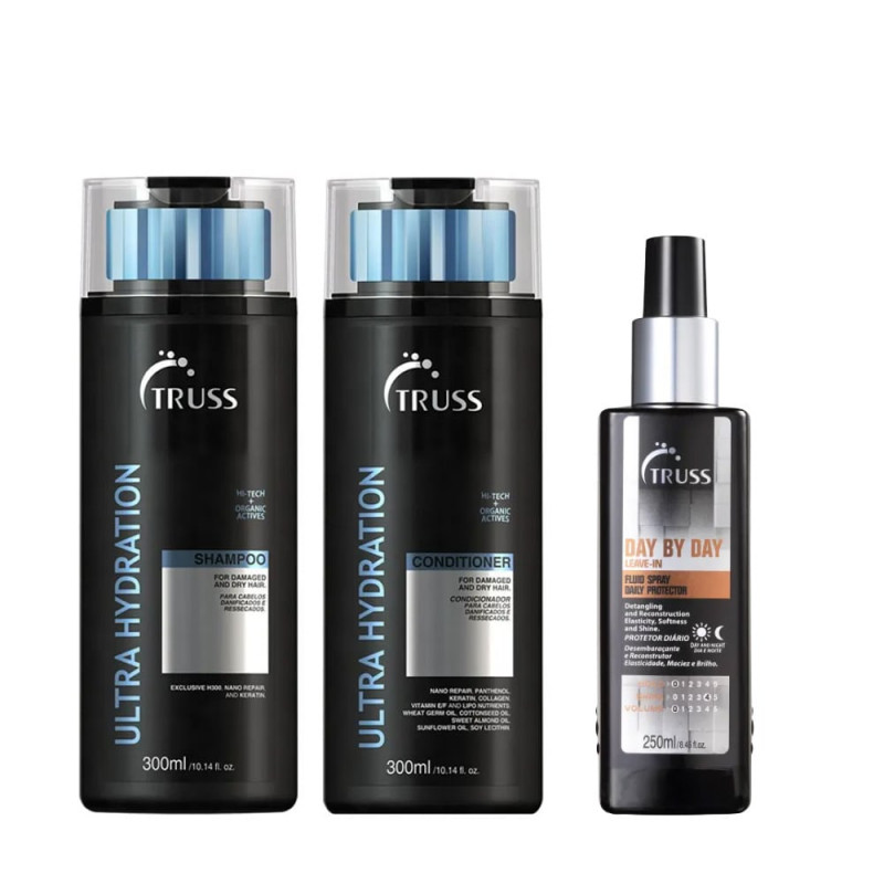 Truss Kit Ultra Hydration Shampoo e Condicionador 300ml + Day By Day 250ml