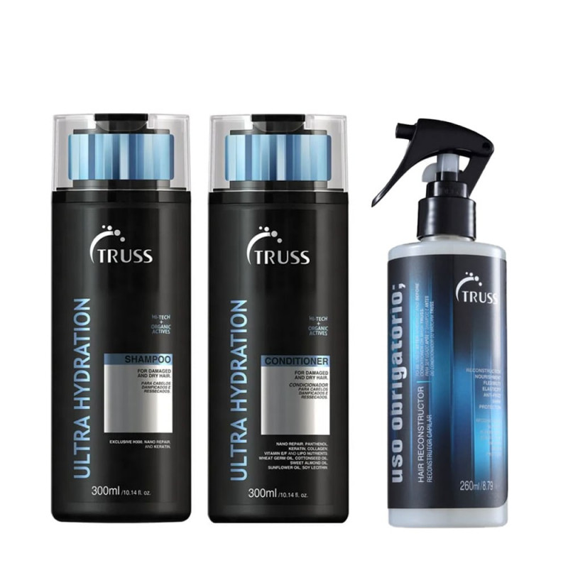Truss Kit Ultra Hydration Shampoo e Condicionador 300ml + Uso Reconstrutor 260ml