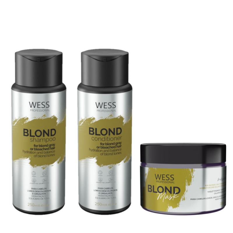 Wess Blond Kit Shampoo Condicionador e Máscara