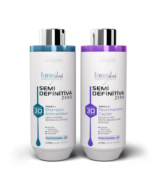 Forever Liss Power 3D Semi Definitiva Kit Escova Progressiva (2x1L)