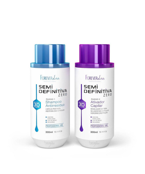 Forever Liss 3D Semi Definitiva Zero Kit Escova Progressiva (2x300ml)