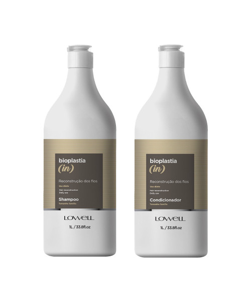 Lowell Bioplastia In Kit Shampoo e Condicionador Profissional