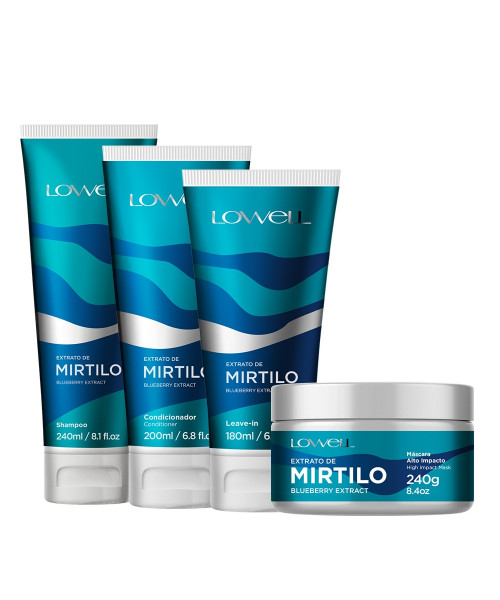 Lowell Extrato de Mirtilo Kit Tratamento Completo (4 produtos)