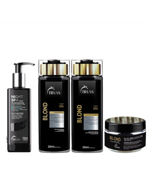 Truss Kit Blond Shampoo e Condicionador 300ml + Máscara 180g + Night Spa 250ml
